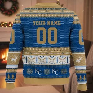 Personalized Royals Baseball 2025 Ugly Christmas Sweater