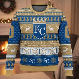 Personalized Royals Baseball 2025 Ugly Christmas Sweater