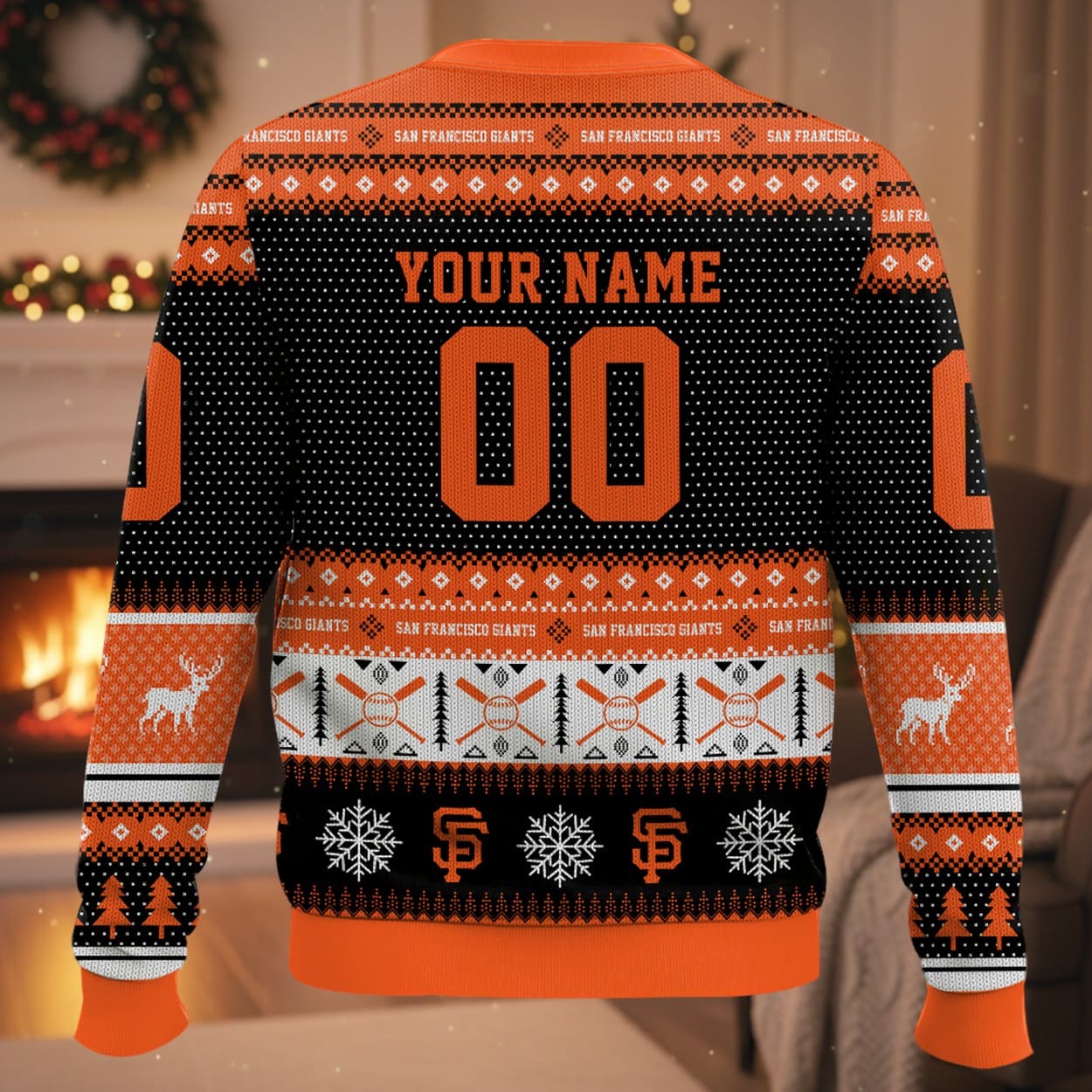 Personalized SF Giants Baseball 2025 Ugly Christmas Sweater Personalized SF Giants Baseball 2025 Ugly Christmas Sweater