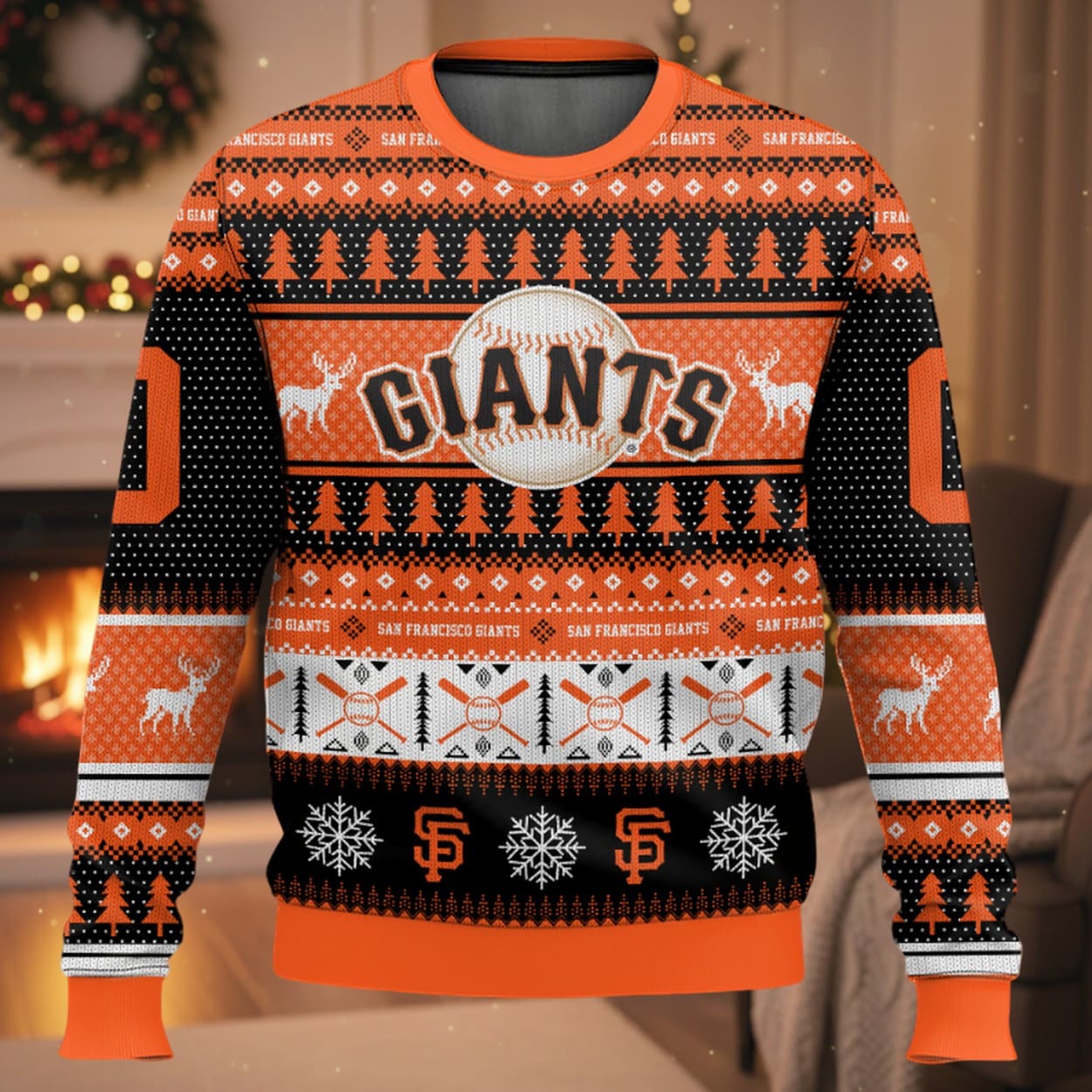 Personalized SF Giants Baseball 2025 Ugly Christmas Sweater Personalized SF Giants Baseball 2025 Ugly Christmas Sweater
