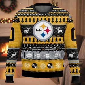 Personalized Steelers Football 2025 Ugly Christmas Sweater