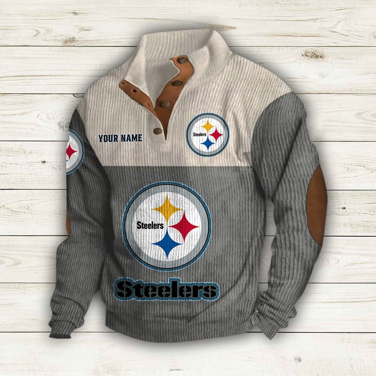Personalized Steelers Stand-Up Collar Sweatshirt Personalized Steelers Stand-Up Collar Sweatshirt