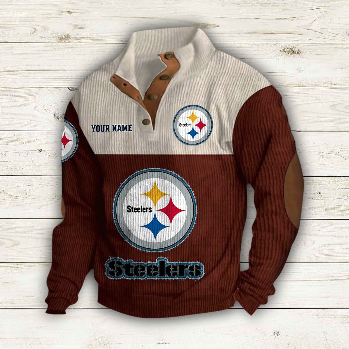 Personalized Steelers Stand-Up Collar Sweatshirt Personalized Steelers Stand-Up Collar Sweatshirt