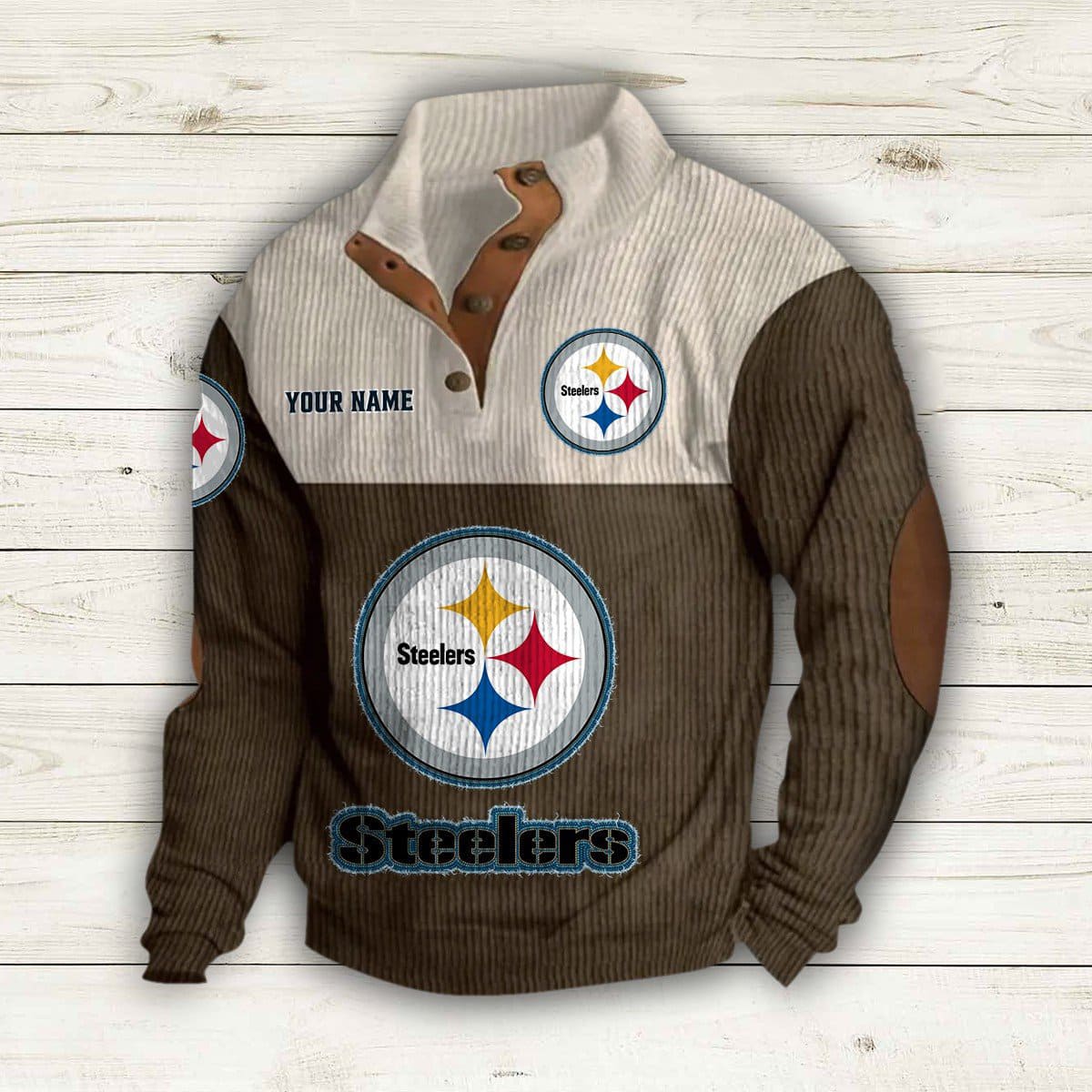Personalized Steelers Stand-Up Collar Sweatshirt Personalized Steelers Stand-Up Collar Sweatshirt