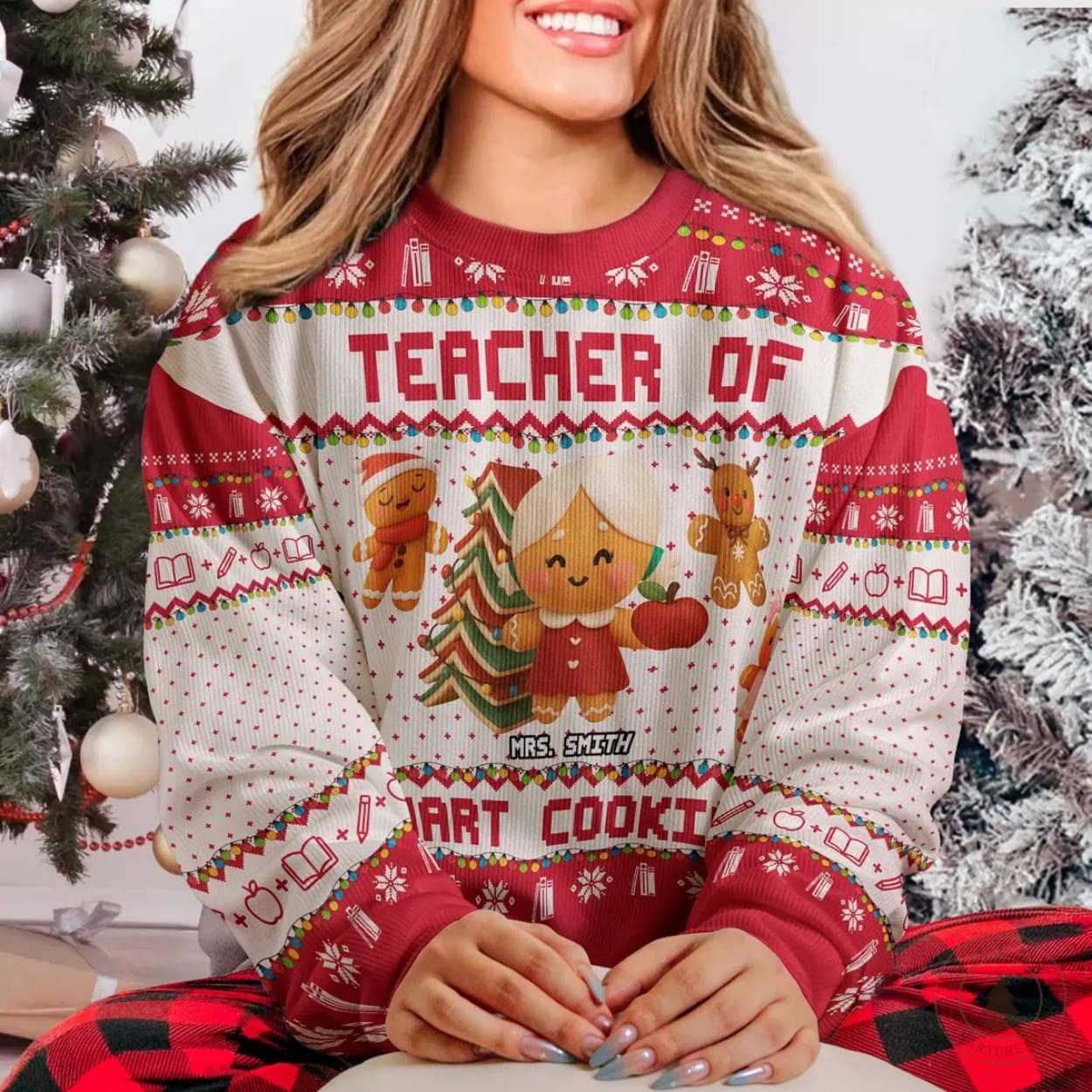 Personalized Teacher Of Smart Cookies Ugly Sweater Personalized Teacher Of Smart Cookies Ugly Sweater