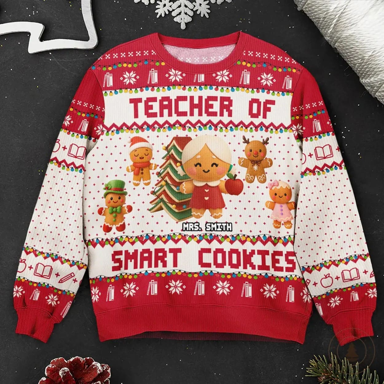 Personalized Teacher Of Smart Cookies Ugly Sweater Personalized Teacher Of Smart Cookies Ugly Sweater