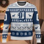 Personalized Tigers Baseball 2025 Ugly Christmas Sweater