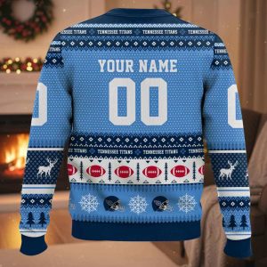 Personalized Titans Football 2025 Ugly Christmas Sweater