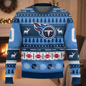 Personalized Titans Football 2025 Ugly Christmas Sweater