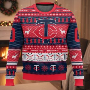 Personalized Twins Baseball 2025 Ugly Christmas Sweater