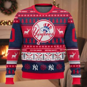 Personalized Yankees Baseball 2025 Ugly Christmas Sweater