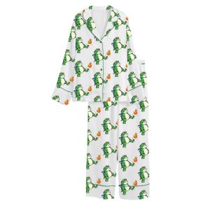 Portland Frog No Kings In America Satin Pajama Set