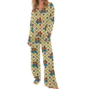 Puerto Rico Sapo Concho Silky Satin Pajama Set