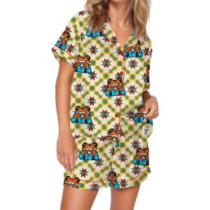 Puerto Rico Sapo Concho Silky Satin Pajama Set