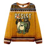 Resist Frog Penguin Bear Christmas Ugly Sweater