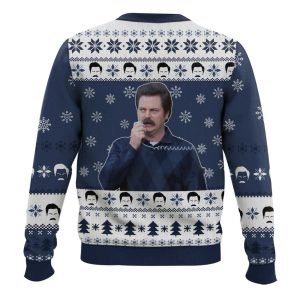 Ron Swanson Do Not Approach Me Parks And Recreation Ugly Christmas Sweater