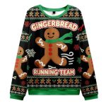 Running Gingerbread Man Christmas Ugly Sweater