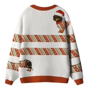 Santa's Little Helper Dog Ugly Cardigan Sweater