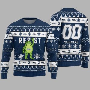 Seahawks Portland Frog Resist Ugly Christmas Sweater