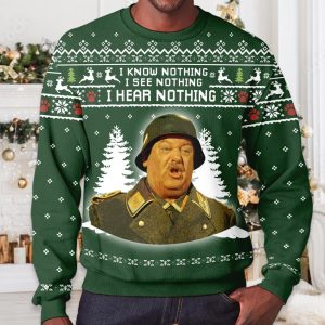 Sergeant Schultz I Know Nothing Christmas Ugly Sweater