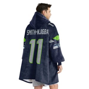 Smith Njigba 11 Seattle Football Unisex Blanket Hoodie