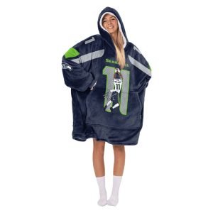 Smith Njigba 11 Seattle Football Unisex Blanket Hoodie