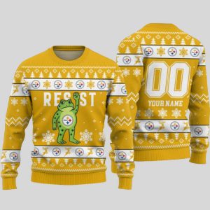 Steelers Portland Frog Resist Ugly Christmas Sweater
