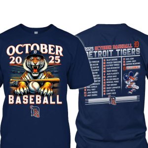 Tigers 2025 October Baseball Two Sided Shirt