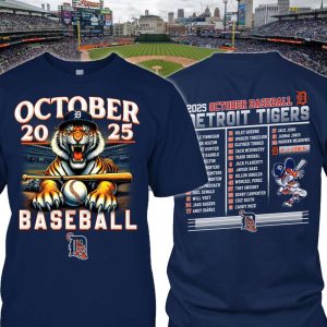 Tigers 2025 October Baseball Two Sided Shirt
