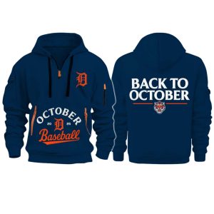 Tigers October Baseball 2025 Quarter Zip Hoodie