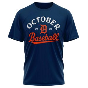 Tigers October Baseball 2025 Two Sided Shirt