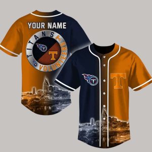 Titans x Volunteers Skyline Baseball Jersey