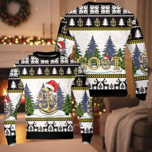 US Navy Senior Chief GOAT Ugly Christmas Sweater