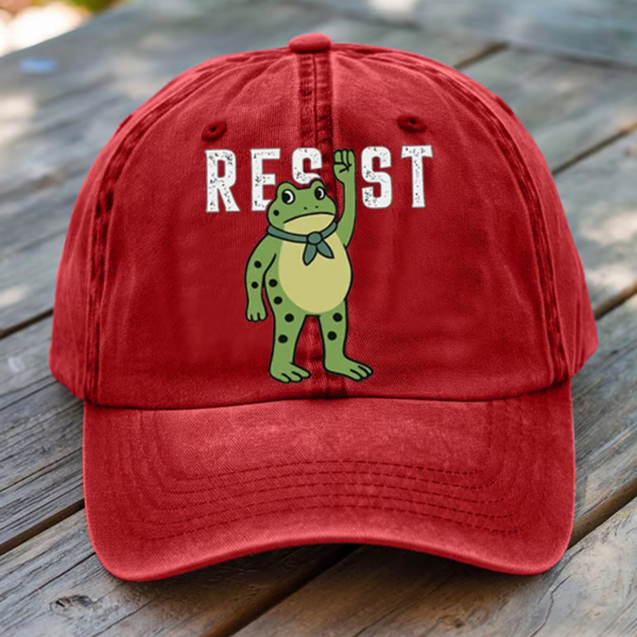 Unisex Resist Frog Print Hat Unisex Resist Frog Print Hat