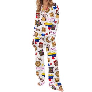 Very Venezuela Silky Satin Pajama Set