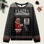 Vintage Lazy Christmas Ugly Christmas Sweater