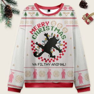 Vintage Merry Christmas Ya Filthy Animal Ugly Sweater