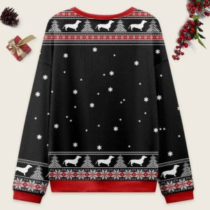 Vintage Merry Dachshund Ugly Christmas Sweater 1 Vintage Merry Dachshund Ugly Christmas Sweater