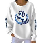 Women's Colts Football Casual Print Sweatshirt