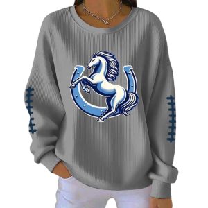 Women's Colts Football Casual Print Sweatshirt