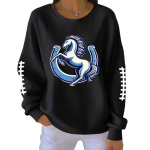 Women's Colts Football Casual Print Sweatshirt