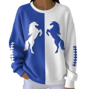 Women's Indianapolis Football Print Casual Hoodie