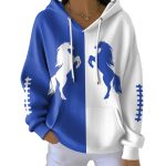 Women's Indianapolis Football Print Casual Hoodie