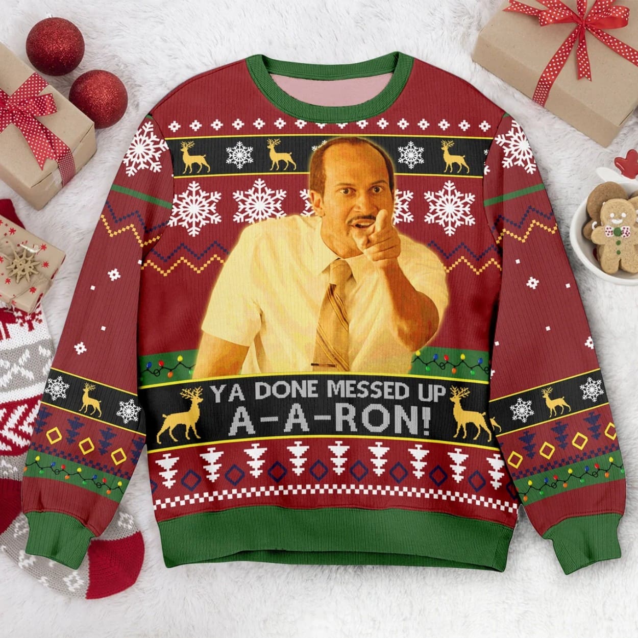 Ya Done Messed Up Aaron Key And Peele Ugly Christmas Sweater Ya Done Messed Up Aaron Key And Peele Ugly Christmas Sweater