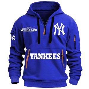 Yankees 2025 AL Wild Card Quarter Zip Hoodie