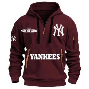 Yankees 2025 AL Wild Card Quarter Zip Hoodie