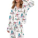 Yoga Christmas Silky Satin Pajama Set