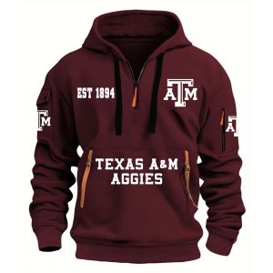 AM Aggies EST 1894 Quarter Zip Hoodie 4