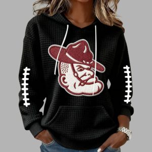 AM Aggies Football Print Waffle Fabric Hoodie 1