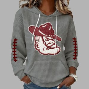 AM Aggies Football Print Waffle Fabric Hoodie 2